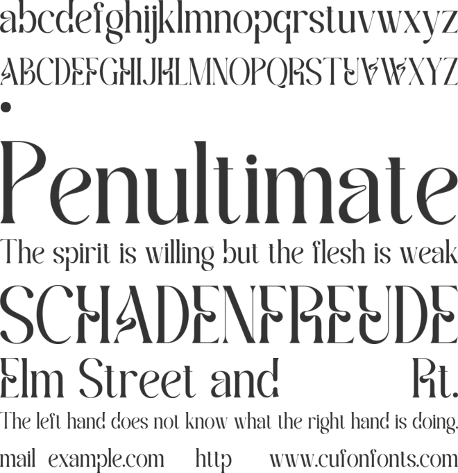 ZENTURA font preview