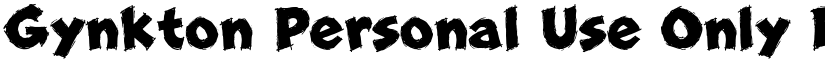 Gynkton Personal Use Only Regular font