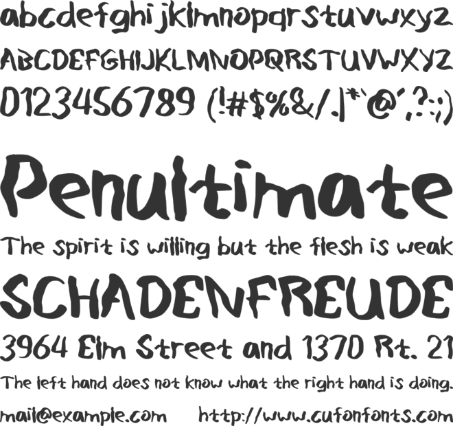 Nyakare font preview