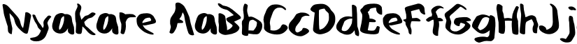 Nyakare font