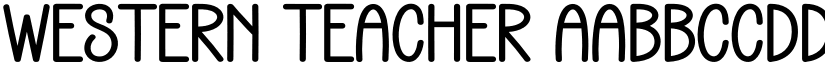 Western Teacher font