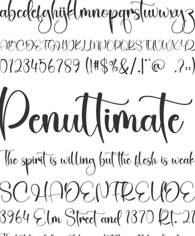 Hippie Signature font preview