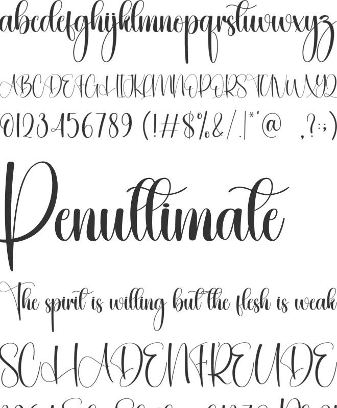 Hello Home font preview