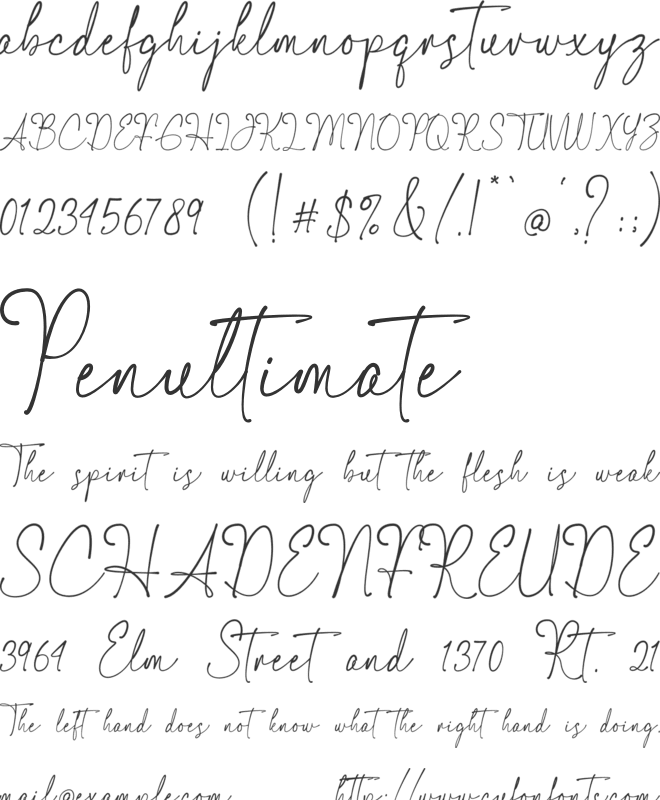 Melathea font preview