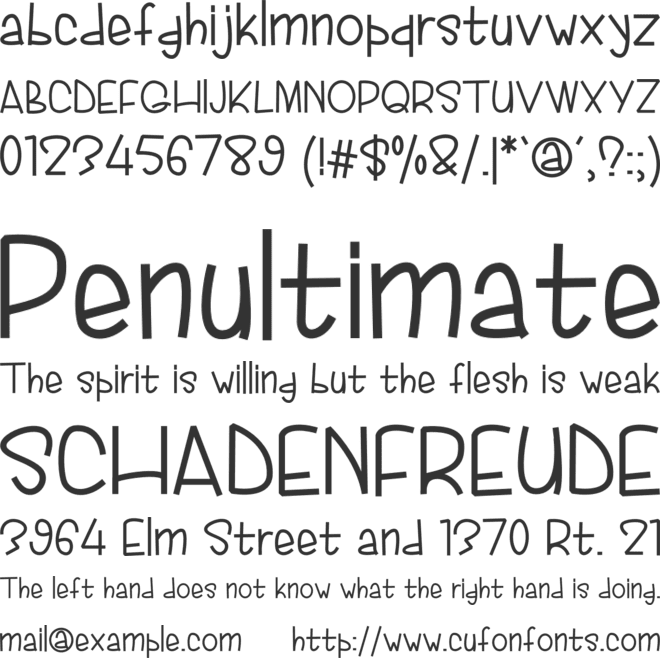 Waloh font preview