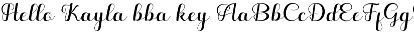 Hello Kayla bba key font