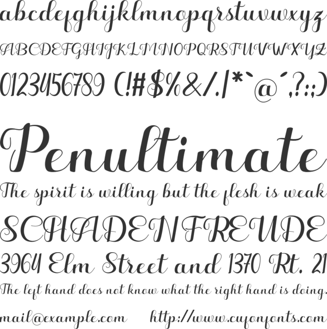 Hello Kayla font preview