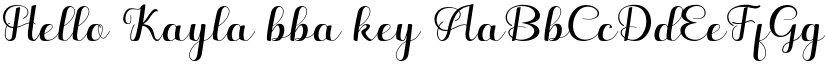 Hello Kayla bba key font