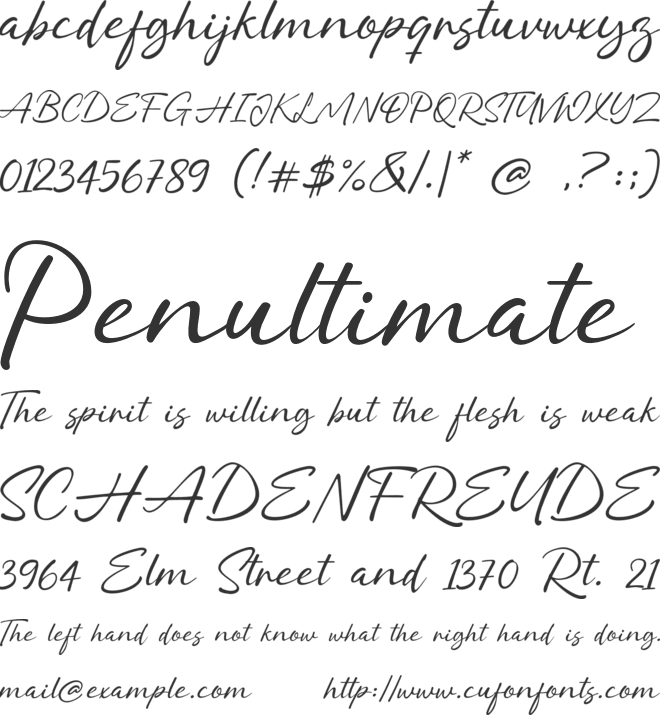 Astoria font preview