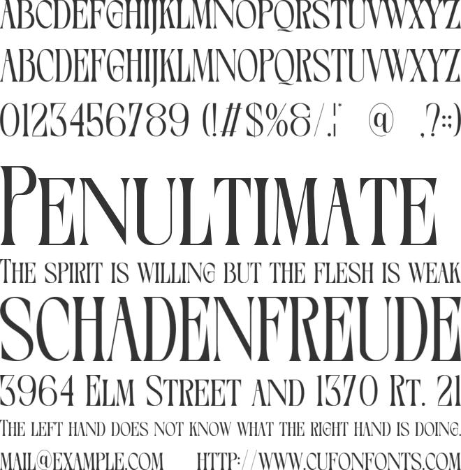 Rewona font preview