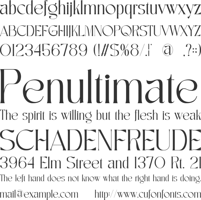 Bafegis font preview