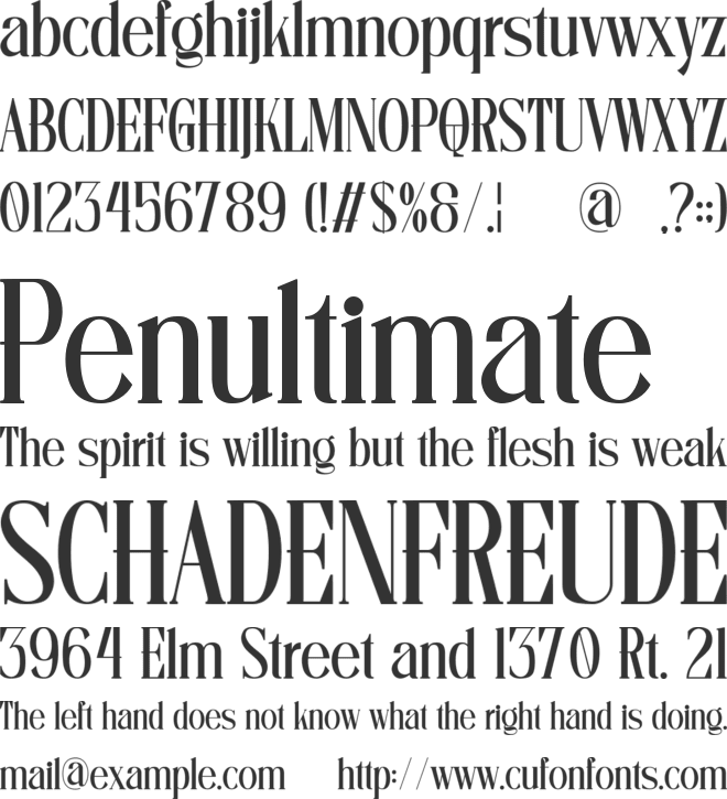 Dezonne font preview