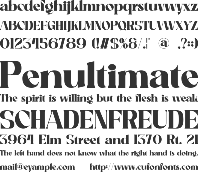 Aglafe font preview