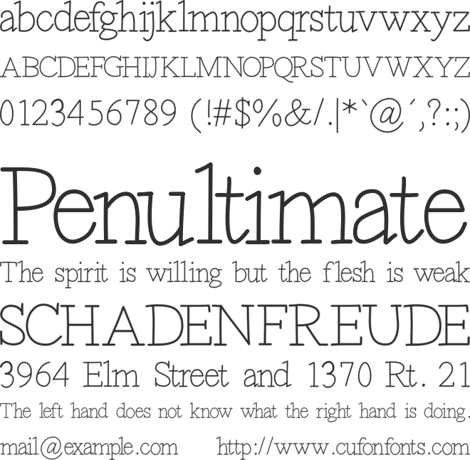 Maxwell font preview