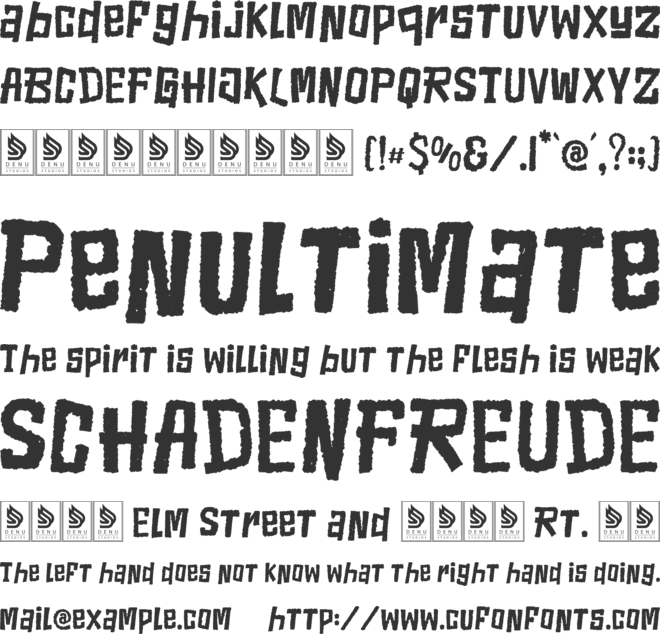 Ragged Shore font preview