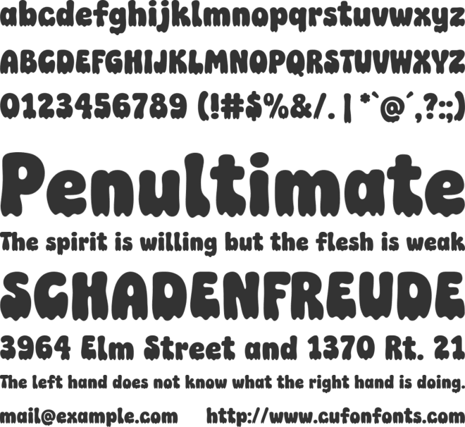 Super Ghost font preview