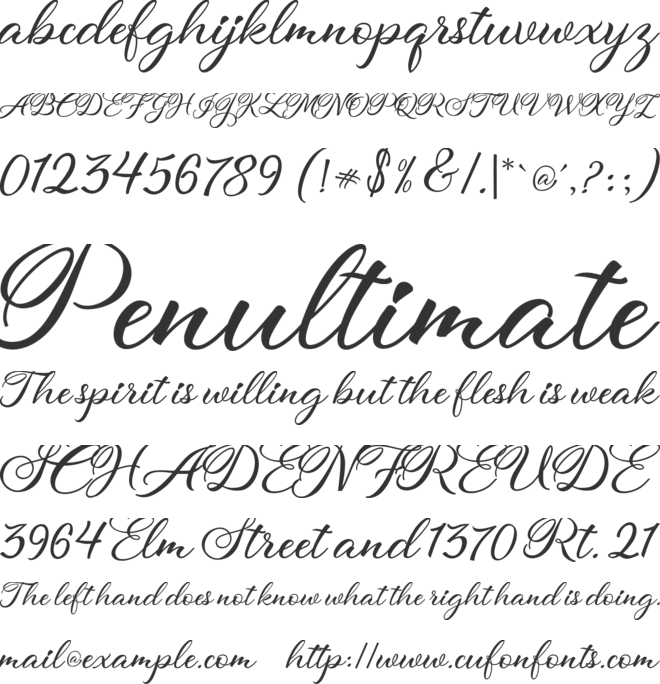 Valentine Love font preview