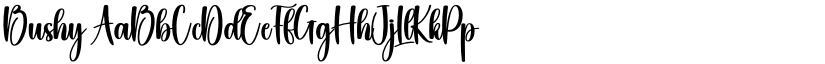 Bushy font download