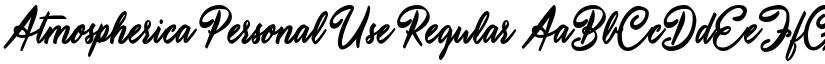 Atmospherica Personal Use Regular font
