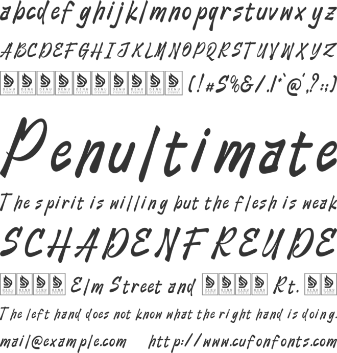 Blau Forte font preview