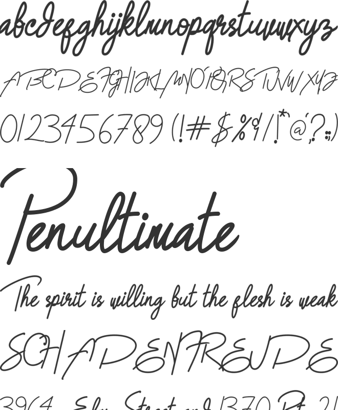 Great Saturday font preview