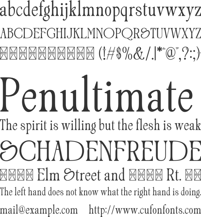 Garesin font preview