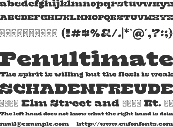 Nastilon font preview