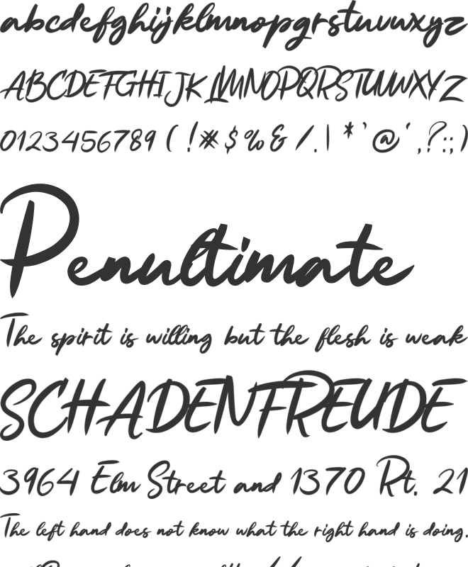 Ruthen Back font preview