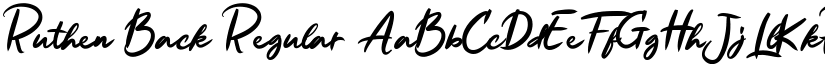 Ruthen Back Regular font