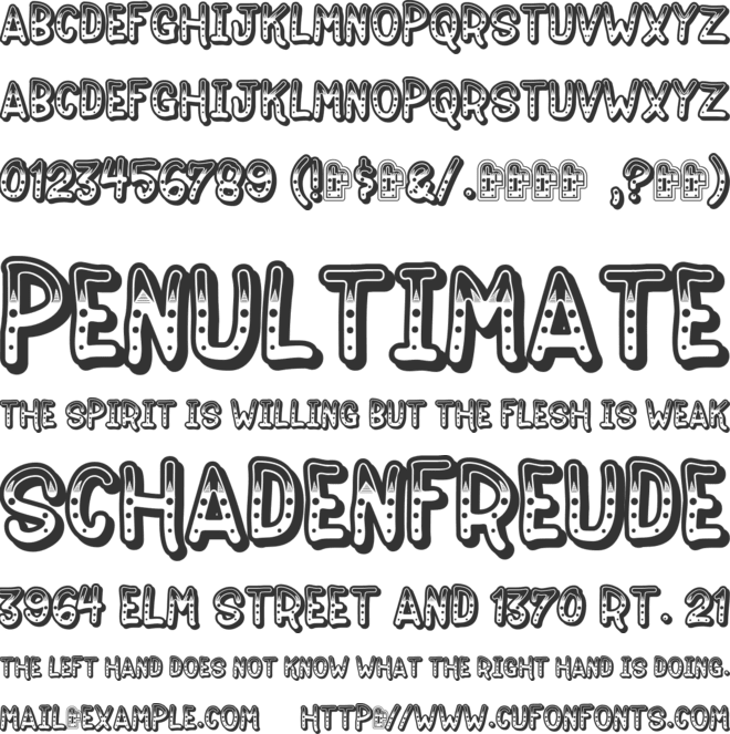 Jokewood font preview