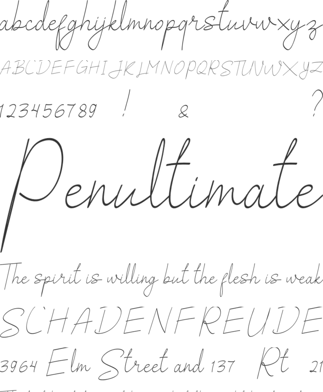 Salhena Free font preview