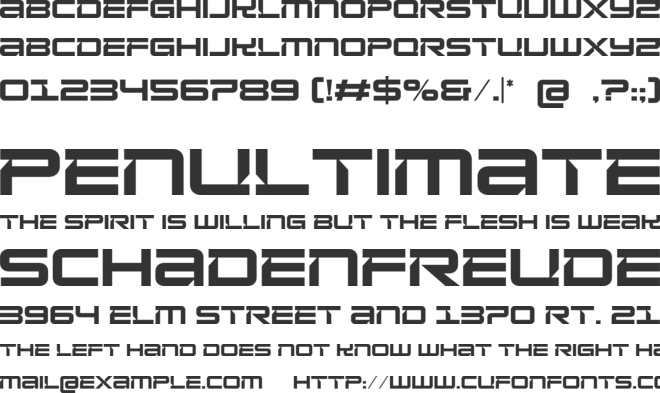 Futech font preview