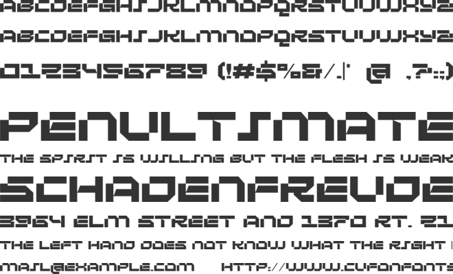 Netech font preview