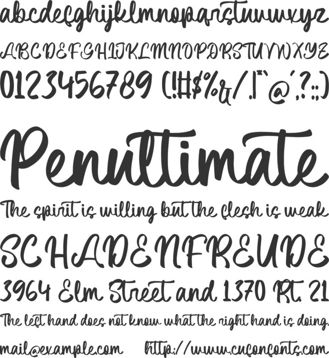 Natural Harmony font preview