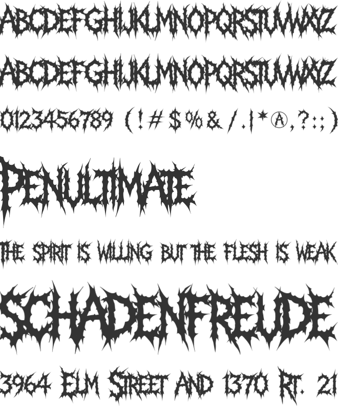 Ruination font preview