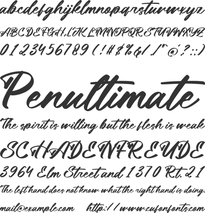 Barlind Unther font preview