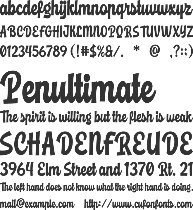 Richale font preview