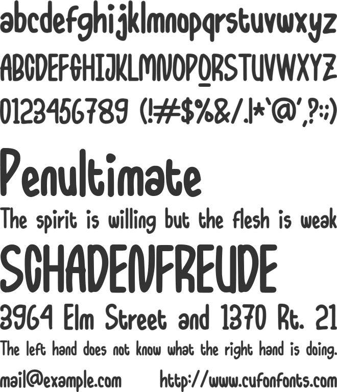 Dubbelle font preview