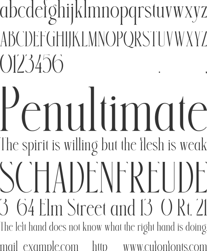 Garoland font preview