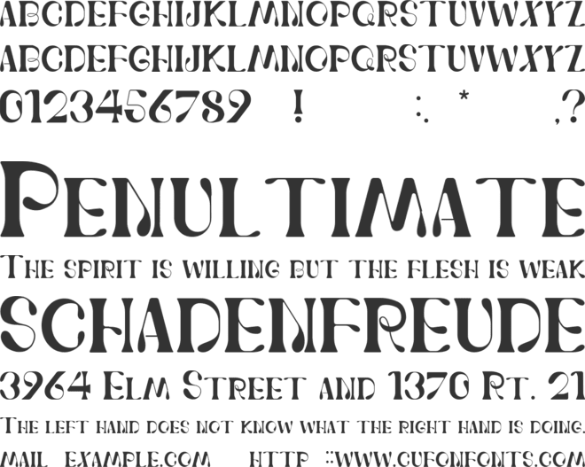 Samudra Drop font preview