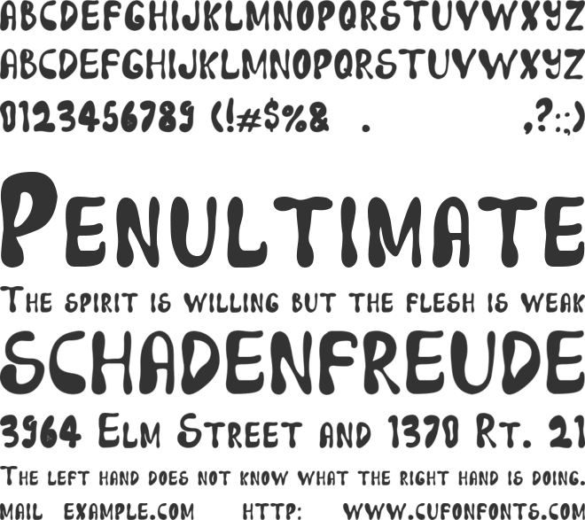Loubak Comic font preview