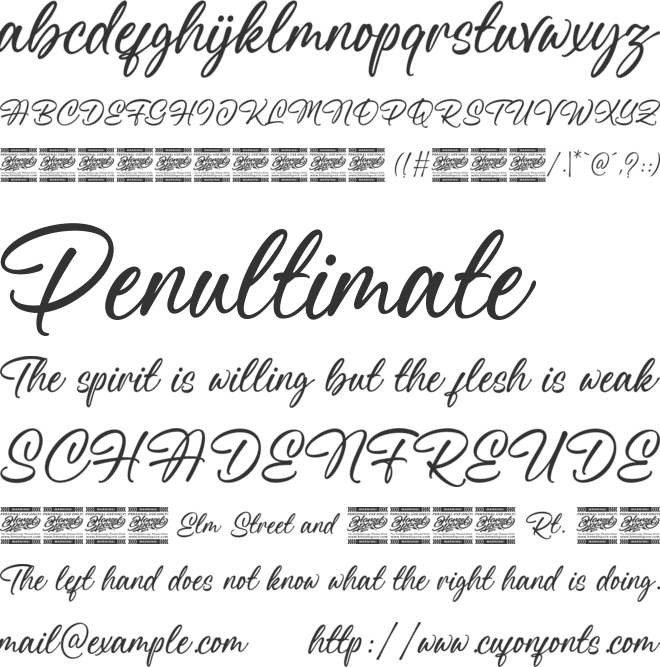 Eternal Heaven font preview