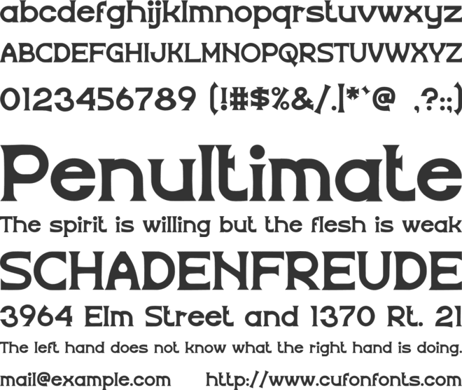 Vantoek font preview