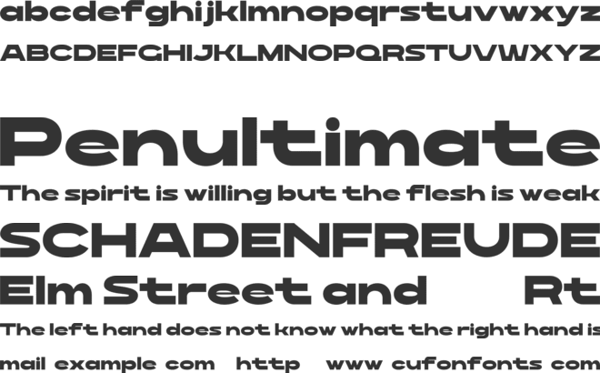 RODBAY font preview