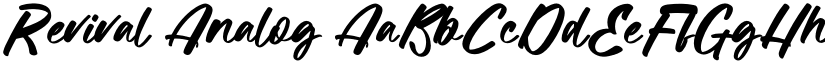 Revival Analog font