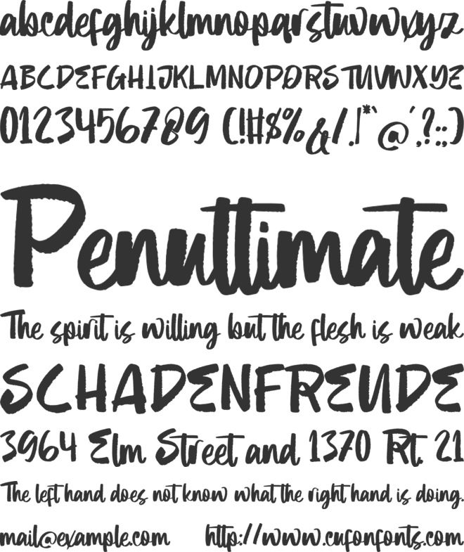 Moment Fruitful font preview