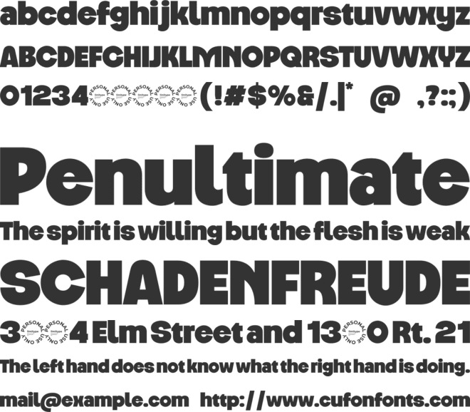 Avion Modern Bold Font font preview