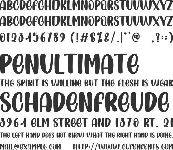 Easter Bunny font preview
