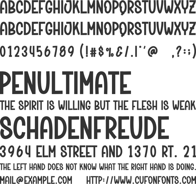 Patrick Birthday font preview