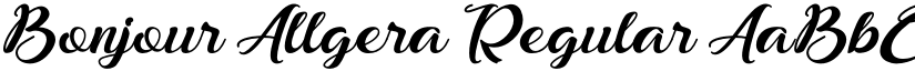 Bonjour Allgera Regular font